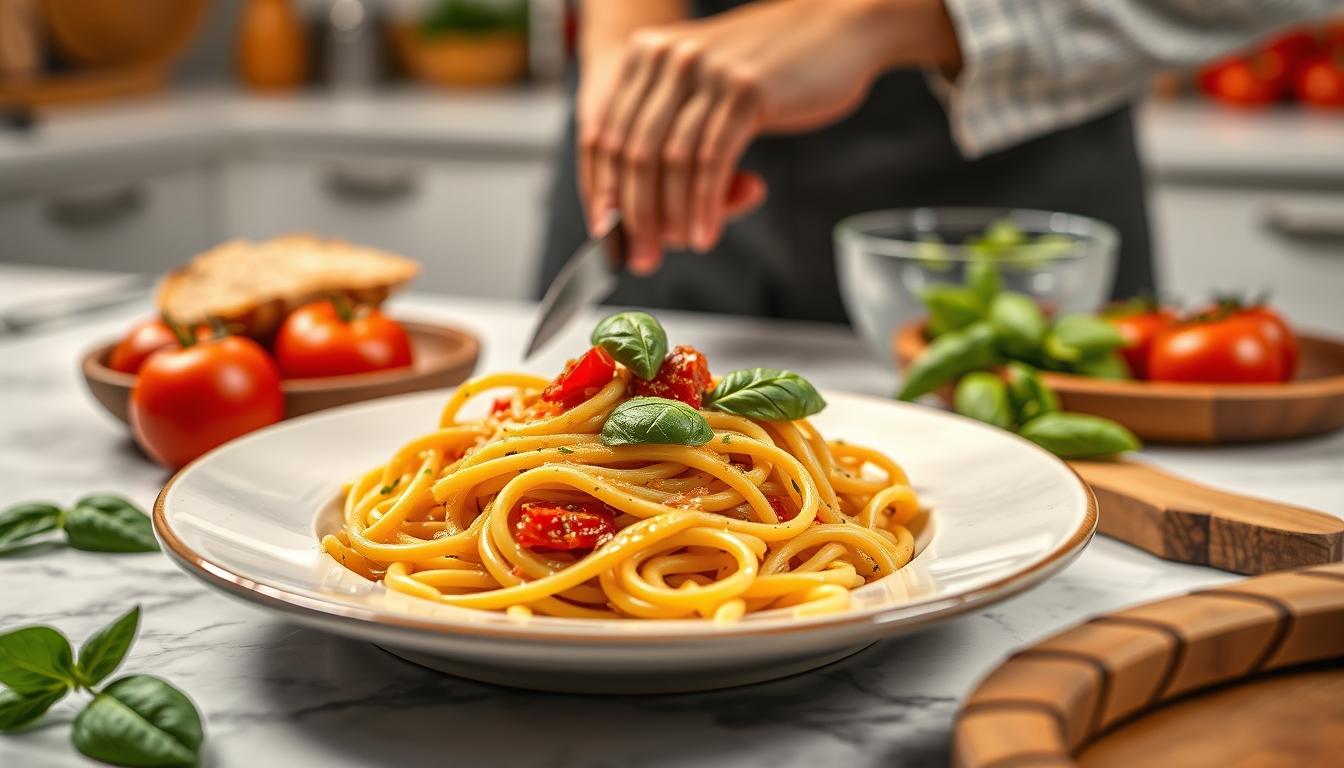 Ingredients prepared for a fast weeknight meal