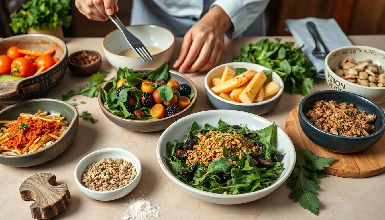Home cook preparing ingredients in the kitchen