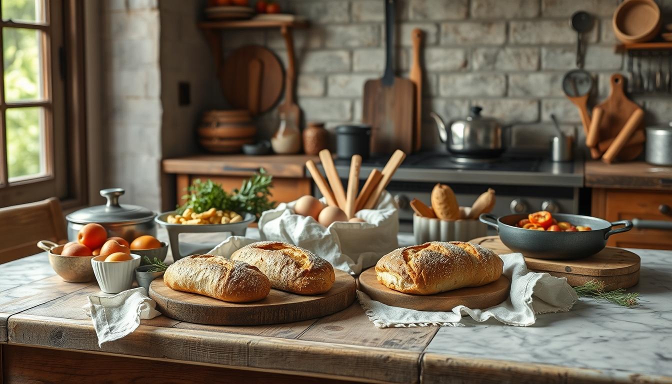 Freshly baked homemade cake in a kitchen setting